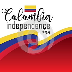 Happy Colombia Independence Day vector