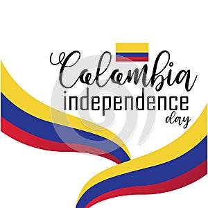 Happy Colombia Independence Day vector