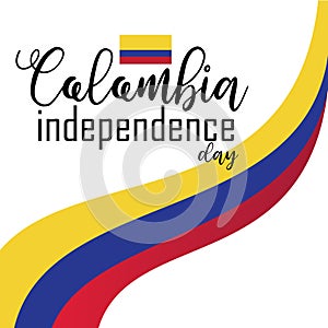 Happy Colombia Independence Day vector