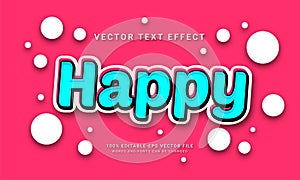 Happy comic editable text effect