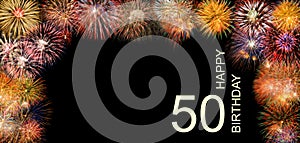 Happy congratulations  to the 50th birthday