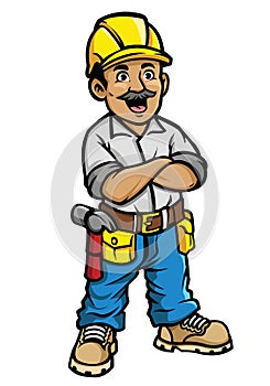 Happy construction worker