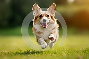 Happy corgi dog