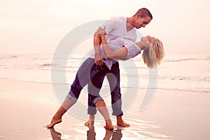 Happy couple on a beach