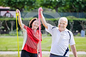 Happy Couple Doing Work Out