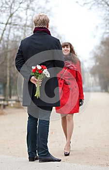 Happy couple having a date