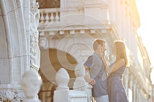 Happy couple in honeymoon, Venice, Italy