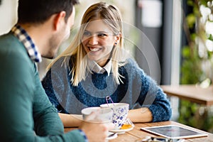 Happy couple in love dating