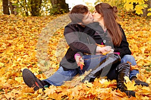 Happy couple outdoors