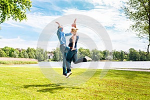 Happy couple in the park