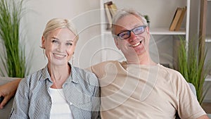 Happy couple positive family home leisure smiling