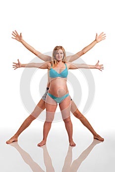 Happy couple - pregnant woman with her husband