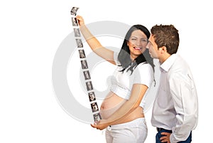 Happy couple with sonogram