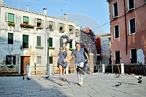 Happy couple in Venice, Italy