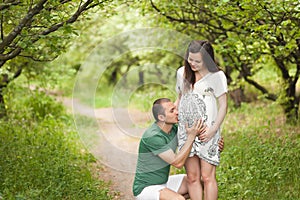 Happy couple waiting for baby.