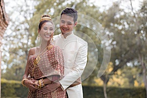 Happy Couples in Thai National Dress