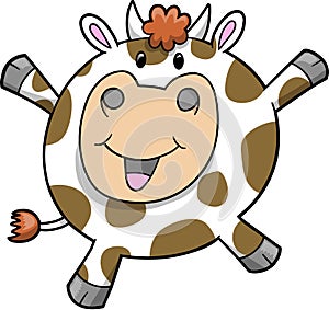 Happy Cow Vector Illustration