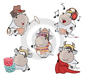 Happy cows.Clip-Art. Cartoon