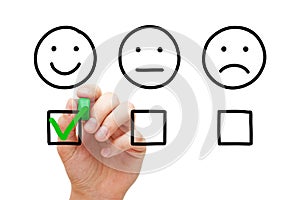 Happy Customer Feedback Survey Concept