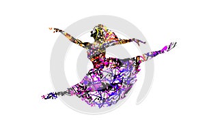 happy dancer with colorful splashing effect