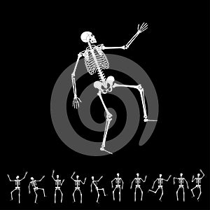 Happy dancing skeletons on Halloween
