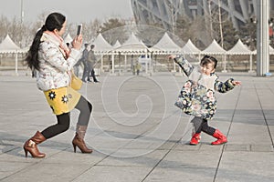 A happy daughter and mother