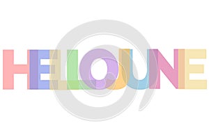 Hello june colorful message illustration