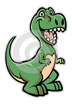 Happy dinosaur cartoon