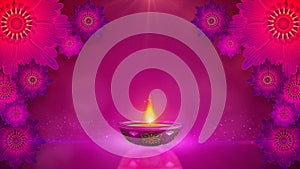 Happy Diwali, Deepavali or Dipawali Hindu Festival Celebration, Oil Lamp photo