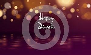 Happy diwali diya oil lamp template. Indian deepavali hindu festival of lights. EPS 10