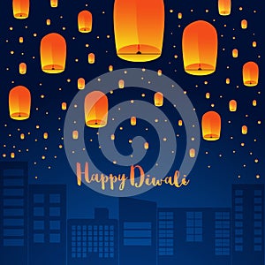 Happy Diwali Festival background.