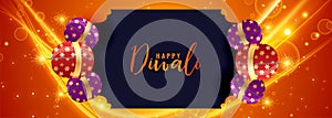 Happy diwali festival bomb cracker light background