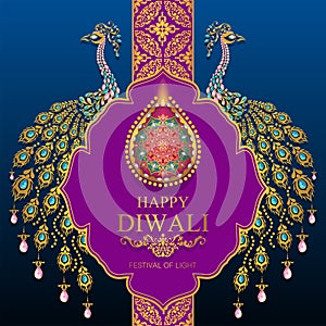 Happy Diwali festival card