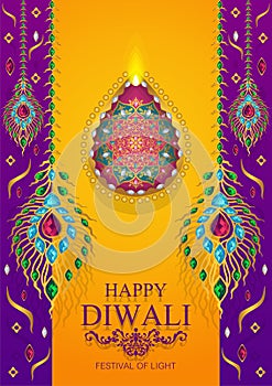 Happy Diwali festival card