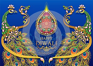 Happy Diwali festival card