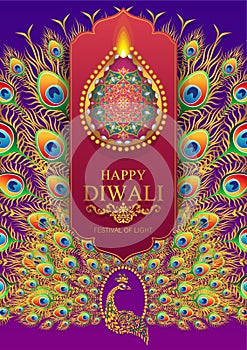 Happy Diwali festival card