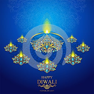 Happy Diwali festival card