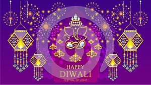 Happy Diwali festival card