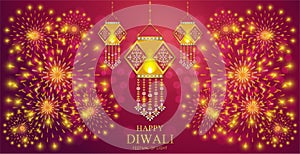 Happy Diwali festival card