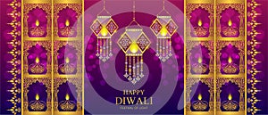 Happy Diwali festival card