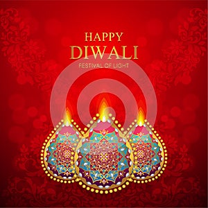 Happy Diwali festival card