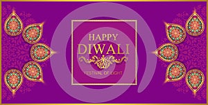 Happy Diwali festival card