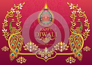 Happy Diwali festival card