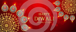 Happy Diwali festival card