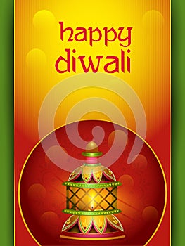 Happy Diwali festival holiday celebration of India greeting background