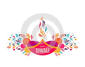 Happy Diwali, festival of light. Modern minimalist design. Poster, banner and social media template