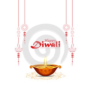 Happy Diwali, Holiday background for light festival of India