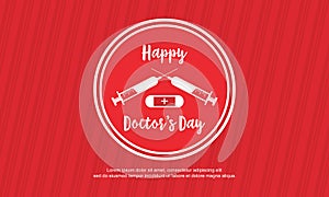 Happy doctor day design greeting card