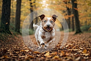 Happy dog running