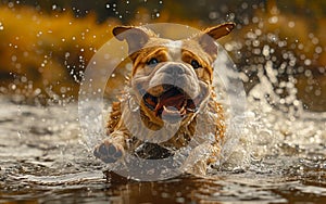 Happy dog running img